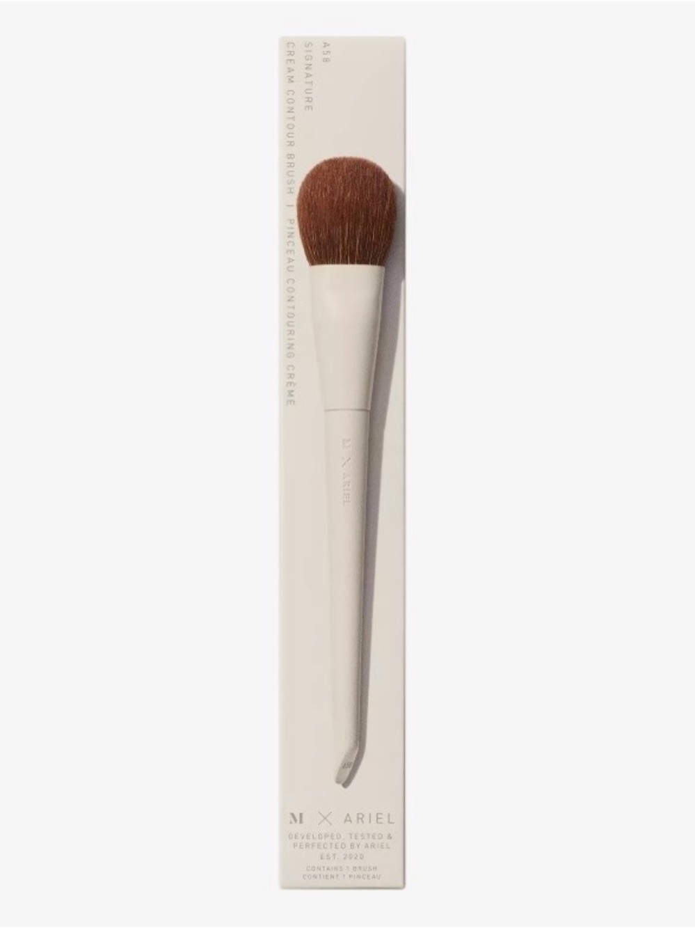 Morphe x Ariel ~ ‘A58 SIGNATURE CREAM CONTOUR BRUSH’ Full Size Natural Bristles